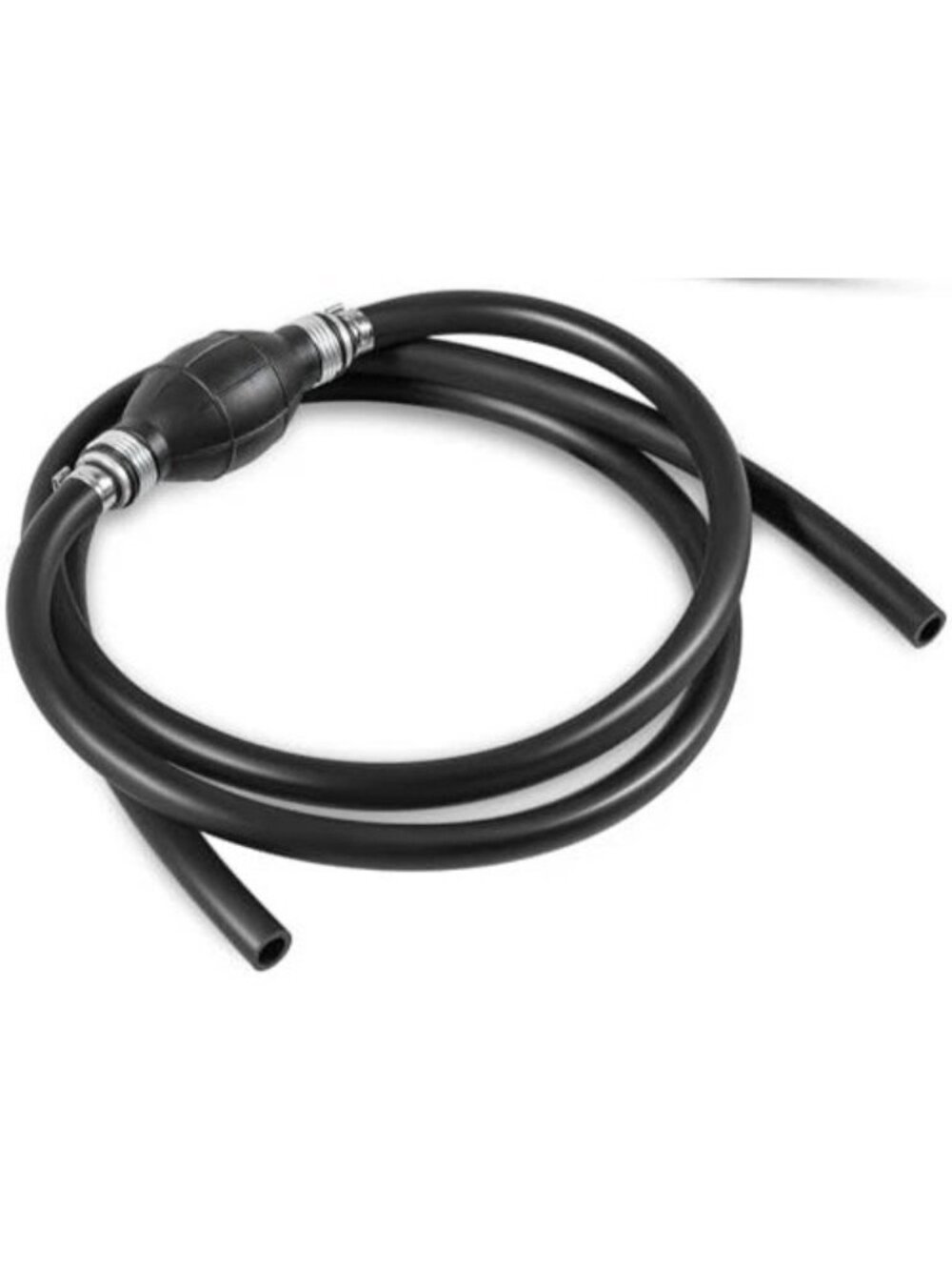 3/8" Fuel Line Assembly, 6FT Nylon Braided Marine Fuel Hose with Primer Bulb NEW